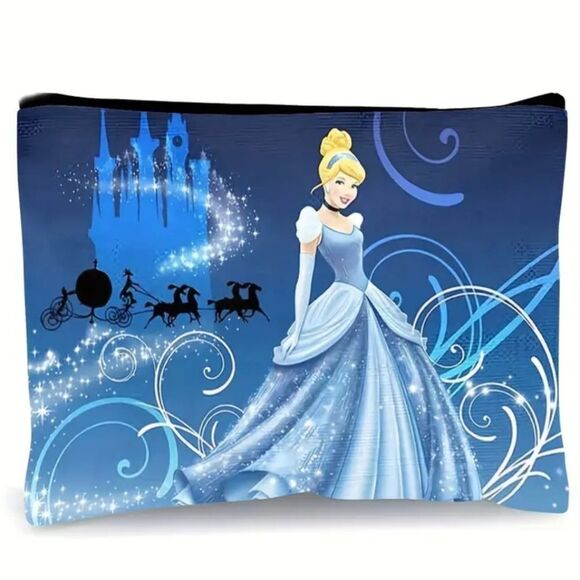 Cinderella Themed Toiletry Makeup Canvas Bag - Picture 1 of 6